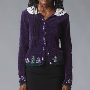 UNIF Purple Floral Women's Cardigan